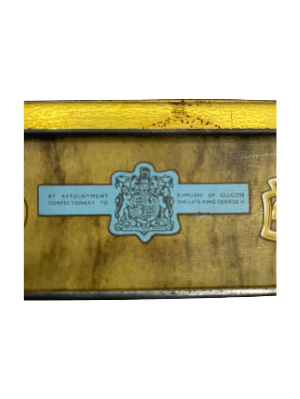Vintage English Tin Box: Farmstead Countryside Scene